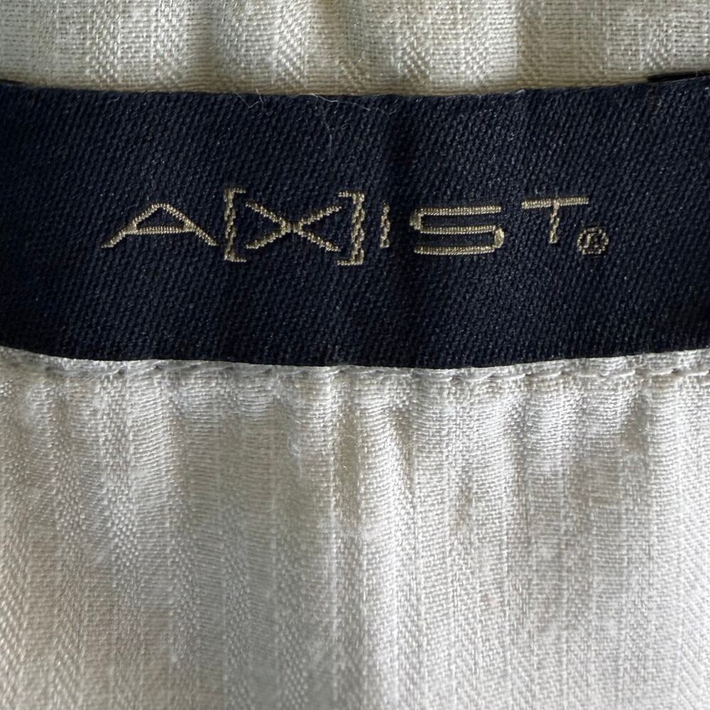 Axist Linen Dress  pant men’s 38x30 flat front cream color Linen /cotton blend - Picture 6 of 6